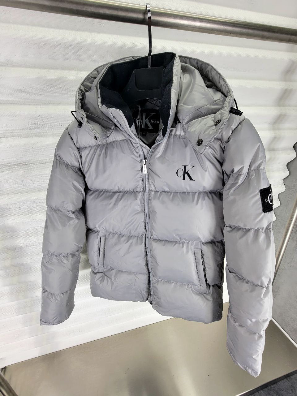 puffer calvin klein grey -CKL11